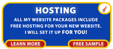 HOSTING - ALL OUR WEBSITE PACKAGES INCLUDE FREE HOSTING FOR YOUR NEW WEBSITE. WE WILL SET IT UP FOR YOU!